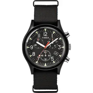 TIMEX 天美時 MK1 潮流軍錶 三眼計時手錶-黑/40mm