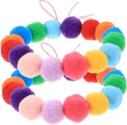 2Pcs Pet Collar Kitten Collar Festive Collar Decor Puppy Collar Cat Ball Collar