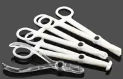 1/ 5pcs E O Gas Sterilized SLOTTED Forceps Body piercing clamps Tools Disposable