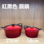 美國CUISINOX23公分鑄鐵鍋 - 漸層紅(內鍋黑) (鑄鐵鍋 平輸 專櫃鍋具出清 台灣公司現貨 開發票)