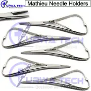 5 Pcs Dental Orthodontics Needle Holder Mathieus 5.5" Forceps Lab Instruments