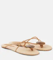 [Christopher Esber] Christopher Esber Doma suede thong sandals UK 4 beige