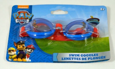 Paw Patrol Kids Swimming Goggles Nickelodeon SpinMaster Age 4 Red Blue Sealed
