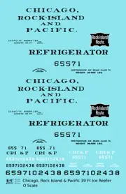K4 O Scale Decals Rock Island 39 Ft Wood Ice Reefer Black