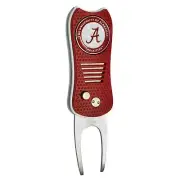Team Golf NCAA Alabama Crimson Tide Retractable Divot Tool with Double-Sided Ma