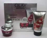 OLAY REGENERIST MOISTURIZER + CLEANSER DUO PACK BOXED *DETAILS*