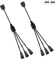 2 PCS 5V 3 Pin ARGB Splitter Cable Addressable RGB Splitter Cable 3-pin to SM 3Pin Male Adapter Cable for PC Led Strip,5V ARGB Fan, Computer Chassis