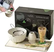 Matcha Set Whisk and Bowl | Traditional Matcha Tea Matcha Set Japanese Whisk Set | Starter Kit Includes Sifter, Scoop, Whisk Holder, Matcha Bowl for Matcha Making
