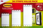 NEW 36 x 3M Command Picture Frame Hanging Strips Value Pack Renters Damage-Free!
