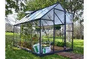 Maze Hybrid Walk in Polycarbonate Greenhouse (Grey) 6ft x 10ft