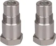 2 Pcs Silver Oxygen O2 Sensor, M18.5 Joint Extension Filter Screen Spacer Adapter Catalytic Converter Fix Check Engine Light Adapter Accessories