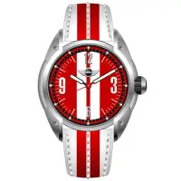 在飛比找momo購物網優惠-【MINI SWISS WATCHES】石英錶 45mm 紅