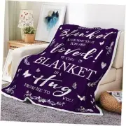 Surgery Recovery Gifts for Women Men Throw Blanket, Get Well Soon 50X60 Purple