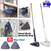 360 Degree Rotatable Triangle Cleaning Mop,Adjustable Wall Car Cleaning Mop Tool