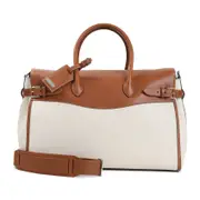 [Ralph Lauren Purple Label] Ralph Lauren Purple Label-Brown Duffle Large Leather Tote Bag-Uomo OS OS