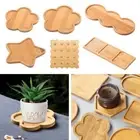Simple Bamboo Tray Multi Soap Dispenser Tray Bathroom Home office Decoration