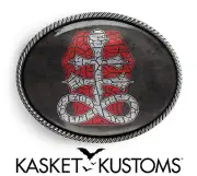 Leviathan Cross Belt Buckle - Satanic Lucifer Symbol Handmade Buckle - 820
