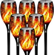 Otdair 96 LED Solar Lights Outdoor Upgraded 6 Pack, 43" Tall & 6 PACK, Warm