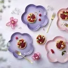 Ceramic Plum Blossom Small Plate 14cm Cat Feeder Whisker 2024 Sauce Plates