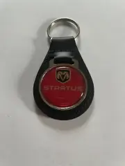 Dodge Stratus Key Chain Black Leather Key Fob Keychain
