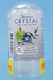MAN NATURE ALUM NATURAL ROLL ON DEODORANT CRYSTAL ROCK STONE ALUMINUM IN FOR MEN