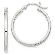 Sterling Silver 2.5X25mm Polished Hoop Earrings