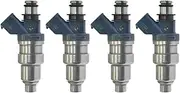4PCS 23250-15010 Fuel Injector 89-91 Compatible for Corolla AE91 Corona Carina AT170 5AFE Car Accsesories