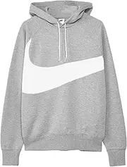[Nike] Sportswear Swoosh Tech Fleece Men's Pullover Hoodie Size - XX-Large, Dark Grey Heather/White-white, XX-Large