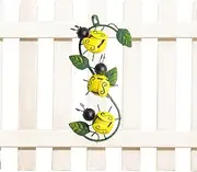 Bee Outdoor Decor | Bee Wall Sculpture - Outdoor Bee Wall Art, Metal Bees Wall Decor, Bee Wall Art for Home Garden Yard Fence