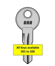 Key Fits Thule Roof Rack or Pod - 001 to 200 - FREE POST