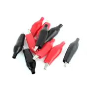 10Pcs 55mm Long Insulating Alligator Clip Clamp Test Electrical Testing Probe`