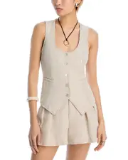 Bella Dahl Scoop Neck Linen Vest