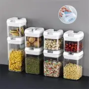 Sealed Plastic Food Storage Box Cereal Candy Dried Jars With Lid Fridge StorageT