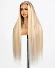 Blonde Wig Human Hair P10/613 Lace Front Wig Human Hair Highlight Lace Front ...