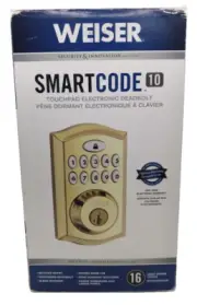 NEW! Weiser SmartCode 10 Touchpad Electronic Deadbolt Lock