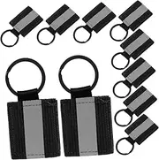 Outanaya 10Pcs Reflective Keychain Tags High Visibility Pendants for Backpacks Bags Outdoor Gear Stylish Reflectors for Low Light Conditions