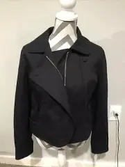 Apostrophe Size 14 Petite Black Piped Jacket NWT $70