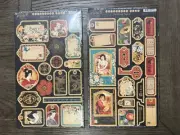 Graphic 45 *BIRD SONG* CHIPBOARD TAGS 1 & 2 Original 2012 Set NEW & RARE