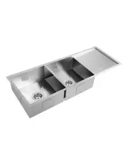 [Cefito] Double Bowl Laundry Stainless Steel Kitchen Sink 111X45CM Silver