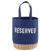 Picnic Bags Face-to-Face Designs Canvas and Wicker Tote Bag/Picnic Basket, 15...
