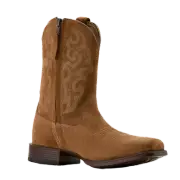 Ariat Men's Bodie Chestnut Suede Square Toe Western Boot 10061150