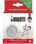 Bialetti 3 Gaskets (Rubber Rings) 1 Filter Plate Replacement Moka - 12 cup