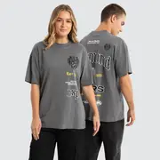 [Nena and Pasadena AFL] Richmond Tigers AFL Stack Tee Pigment Charcoal