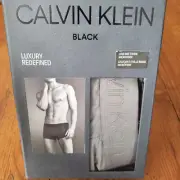Calvin Klein Mens XL Trunk Boxer Brief Underwear "Black" Luxury Redefined Grey