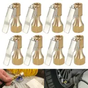 8Pcs Universal Air Chuck Open Flow Straight Lock-On with Clips For Tire Inflator