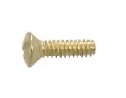 LOT OF 25 BRASS PLATE STEEL SWITCH PLATE SCREW #6/32x1/2" Oval Head slotted