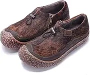 [Riutiru] Handmade Women's Outdoor Walking and Leisure Commuting Shoes, Toe Protection and Anti Kick Toe Design for Ladies