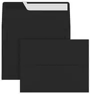 100 Pack A1 Envelopes - Black Self Seal Printable Envelopes for Invitations, Baby Showers, Birthdays, Weddings, Postcards & Mailing
