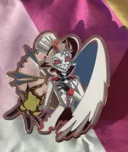 Hazbin Hotel Lucifer Morningstar Midnight Moon Gold Enamel Pin