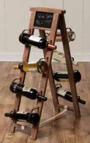 Wine Rack 8 Bottle Vineyard ladder Double Sided w ChalkBoard Cape Craftman Style